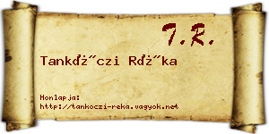 Tankóczi Réka névjegykártya